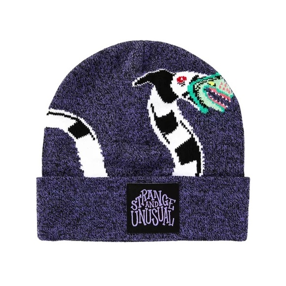 Beetlejuice Sandworm Adult Beanie Soft Halloween Officially Licensed Tim Burton - Picture 1 of 3